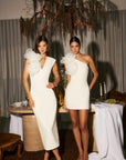 Verdessa One Shoulder Mini Dress in White