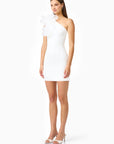 Verdessa One Shoulder Mini Dress in White