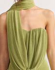 AVIVA STRAPLESS MAXI DRESS CHARTREUSE