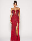 Onda fully beaded gown trimmed with 3D lace