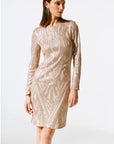 Placement Sequins Sheath Dress