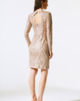 Placement Sequins Sheath Dress