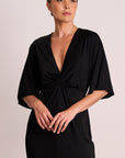 Nirvana Drape Midi Black