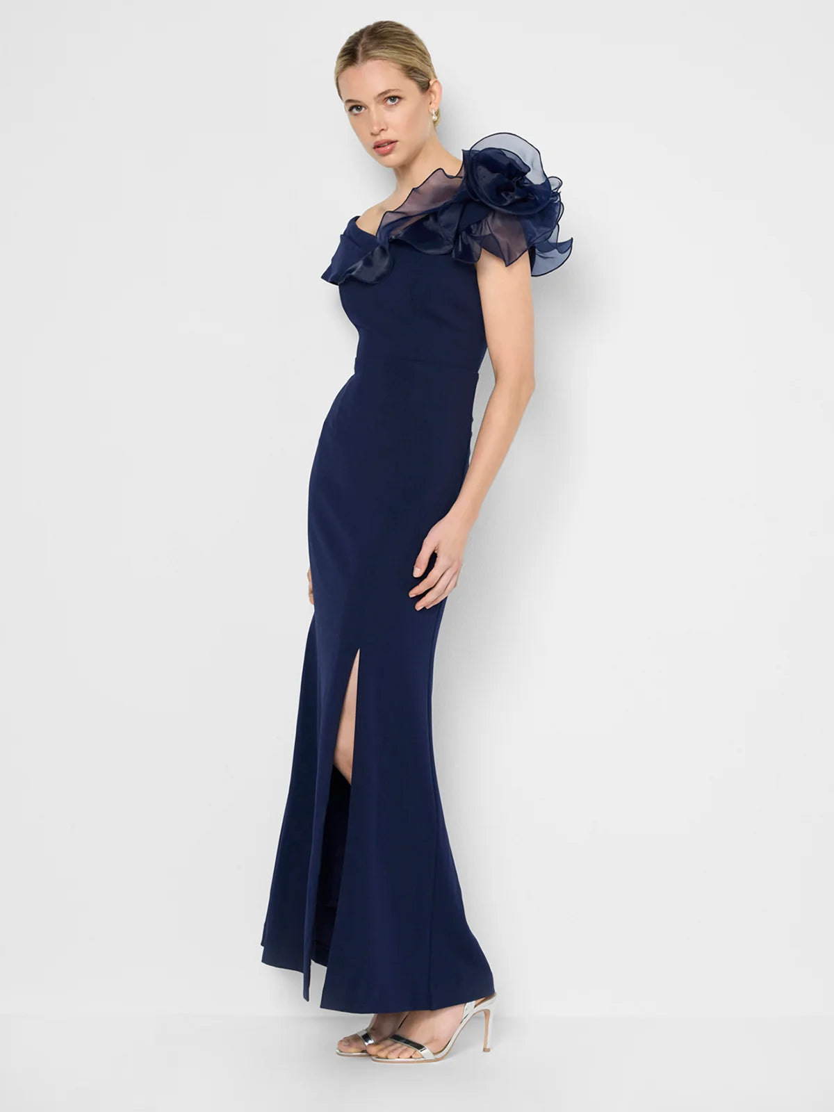 Lucia Navy Organza Gown