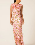 HEAVENLY HEIGHTS MAXI DRESS PINK GOLD
