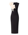 Zahara V-Neck Gown in Black