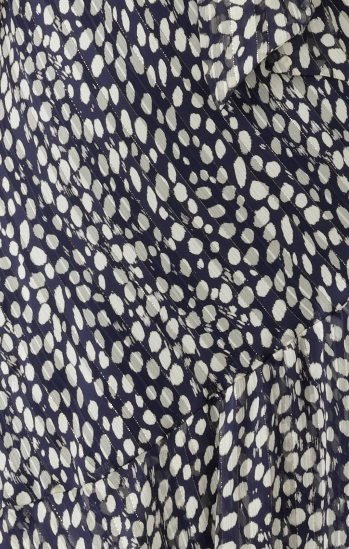 CLOUDLAND WRAP DRESS IN NAVY WHITE SPOT