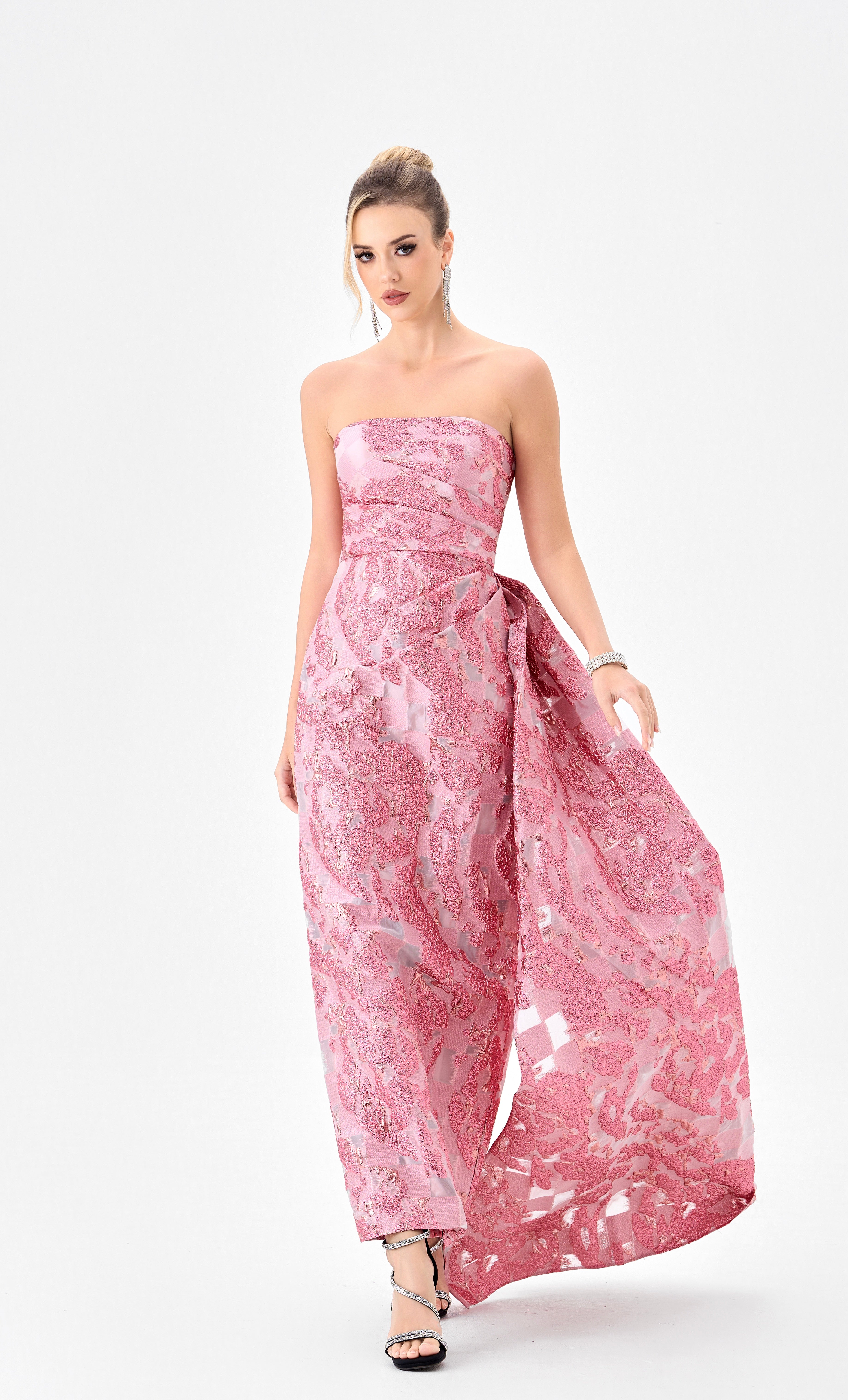 Cordellia strapless sash gown