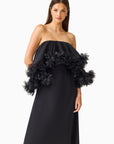 Fiorina Tiered Gown in black