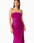 Dahlira Asymmetrical Gown in Orchid Pink
