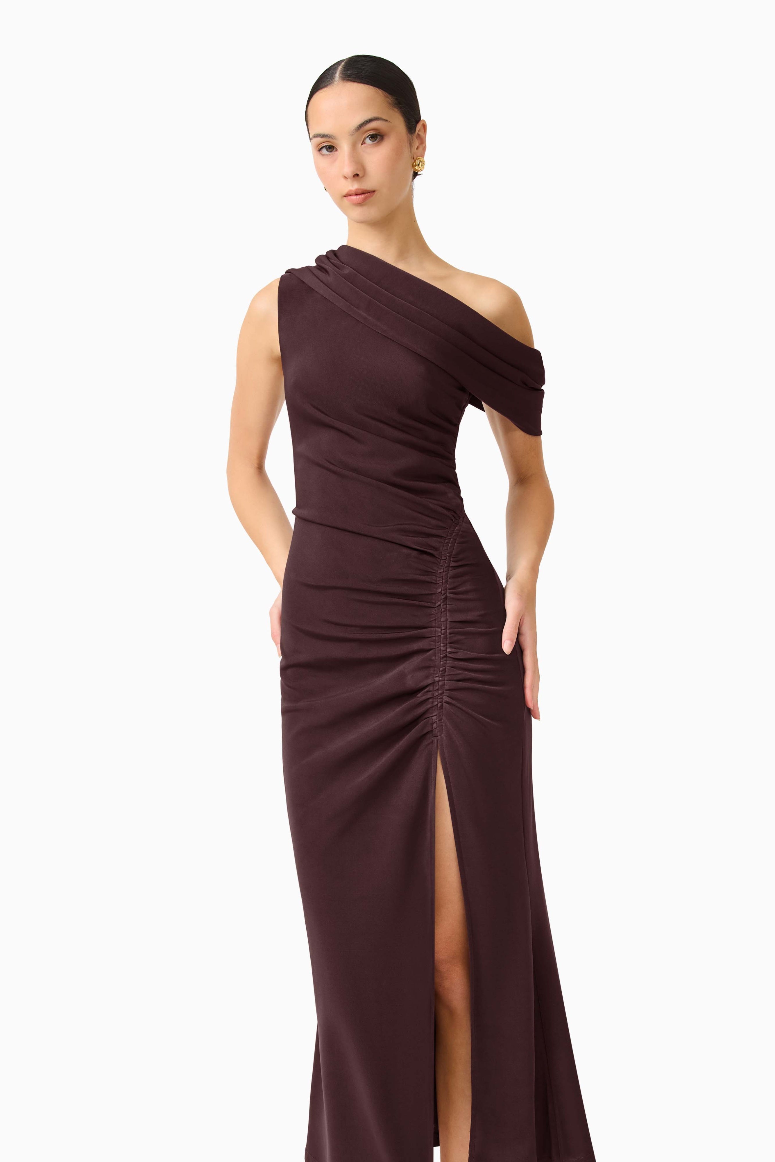 SIMONE ONE SHOULDER MAXI DRESS