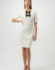 Bouclé Knit Shift Dress With Bow Detail
254177