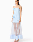 REINA 3D FLORAL GOWN IN SKYBLUE