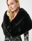 UNTITLED SIGNATURE | FAUX FUR SHAWL COLLAR STOLE 263740