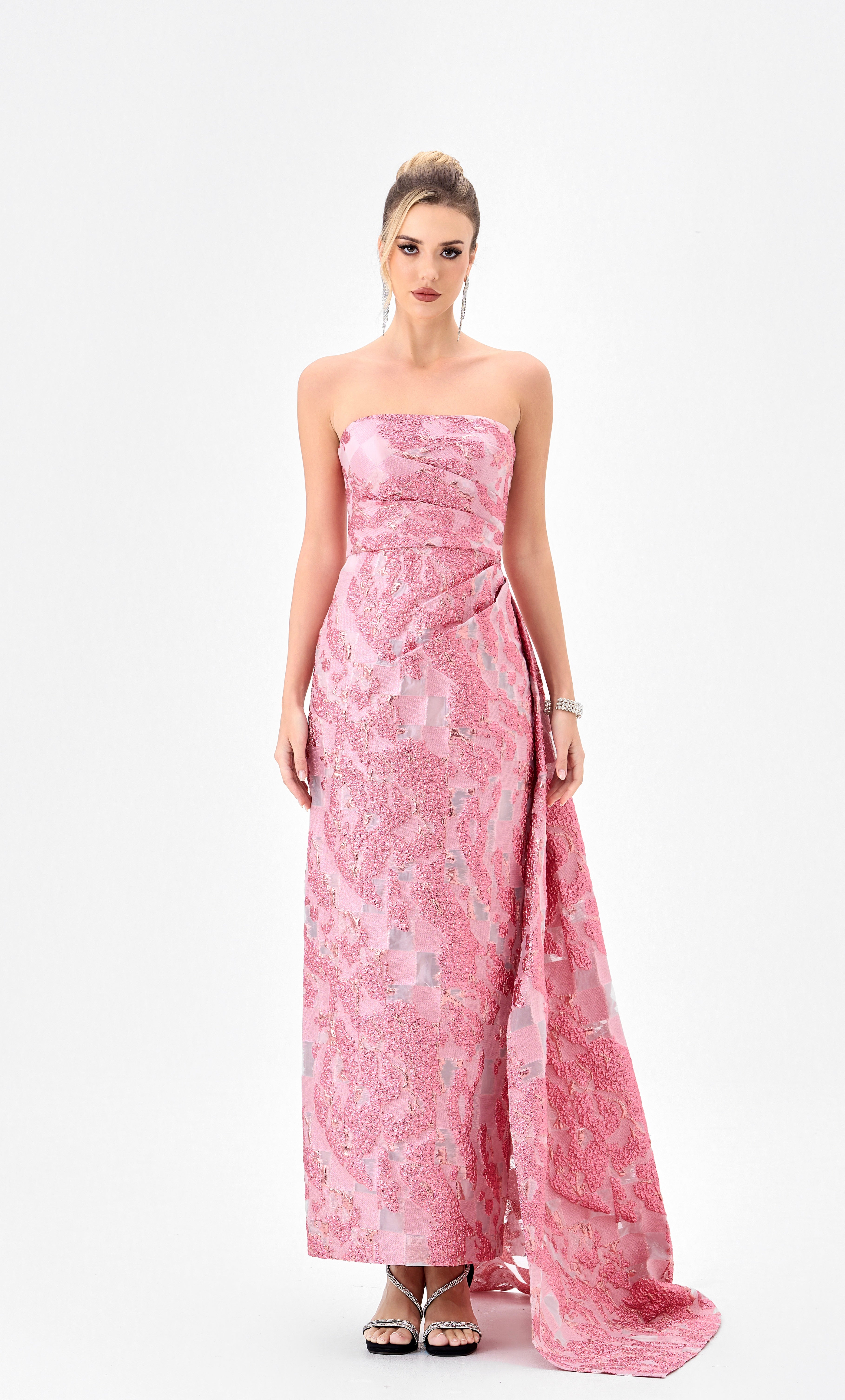 Cordellia strapless sash gown