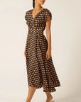 DOTTIE WRAP MIDI DRESS