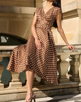 DOTTIE WRAP MIDI DRESS