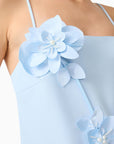 REINA 3D FLORAL GOWN IN SKYBLUE