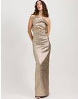 TACOMA DRESS - METALLIC CHAMPAGNE