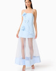 REINA 3D FLORAL GOWN IN SKYBLUE