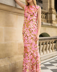 HEAVENLY HEIGHTS MAXI DRESS PINK GOLD
