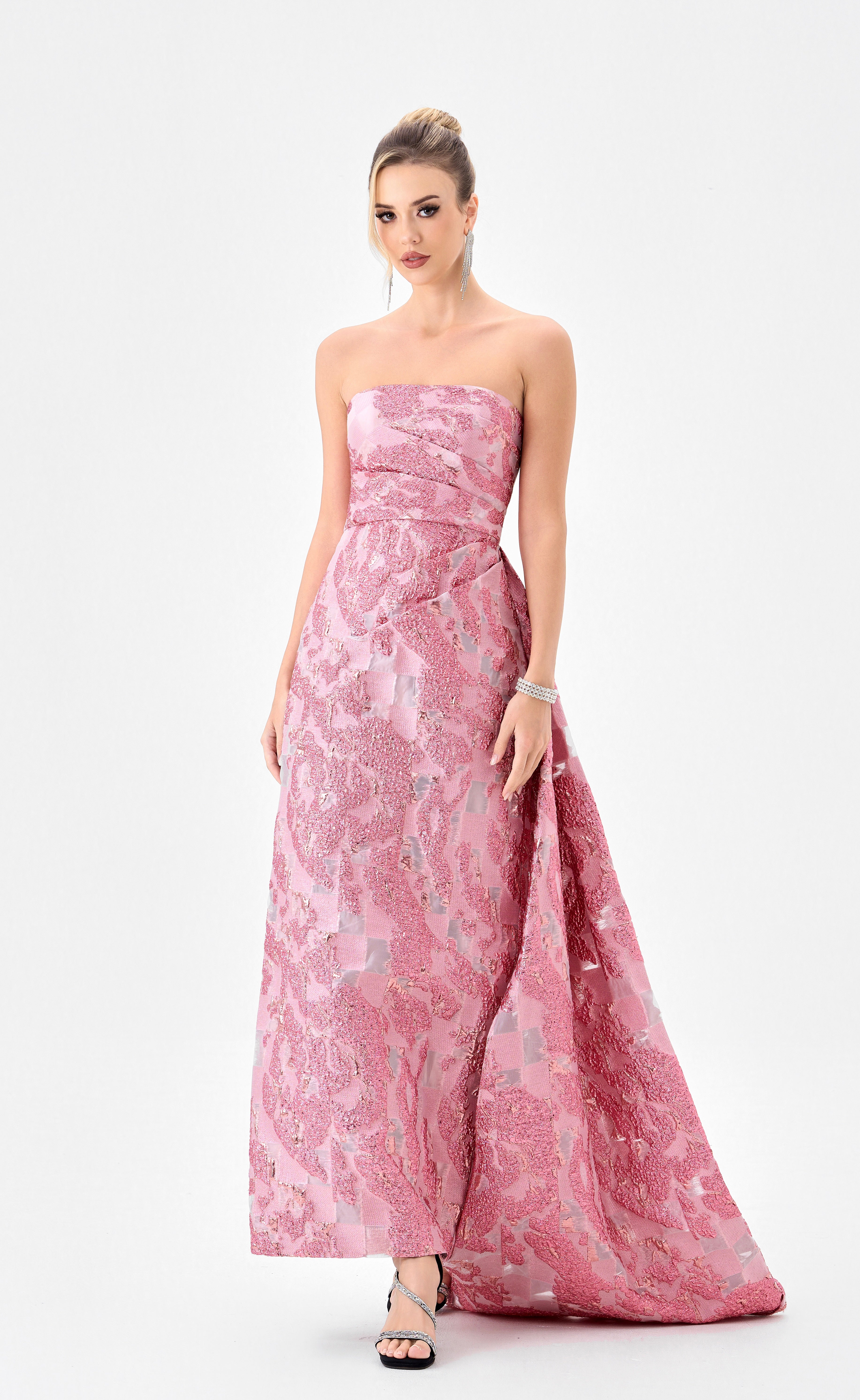 Cordellia strapless sash gown
