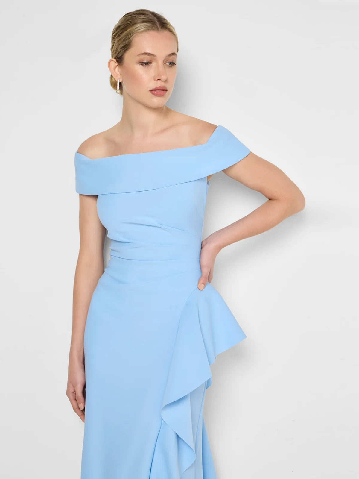 Carlina Sky Blue Strapless Gown