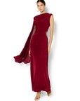 Marnie Merlot Cape Sleeve Maxi
