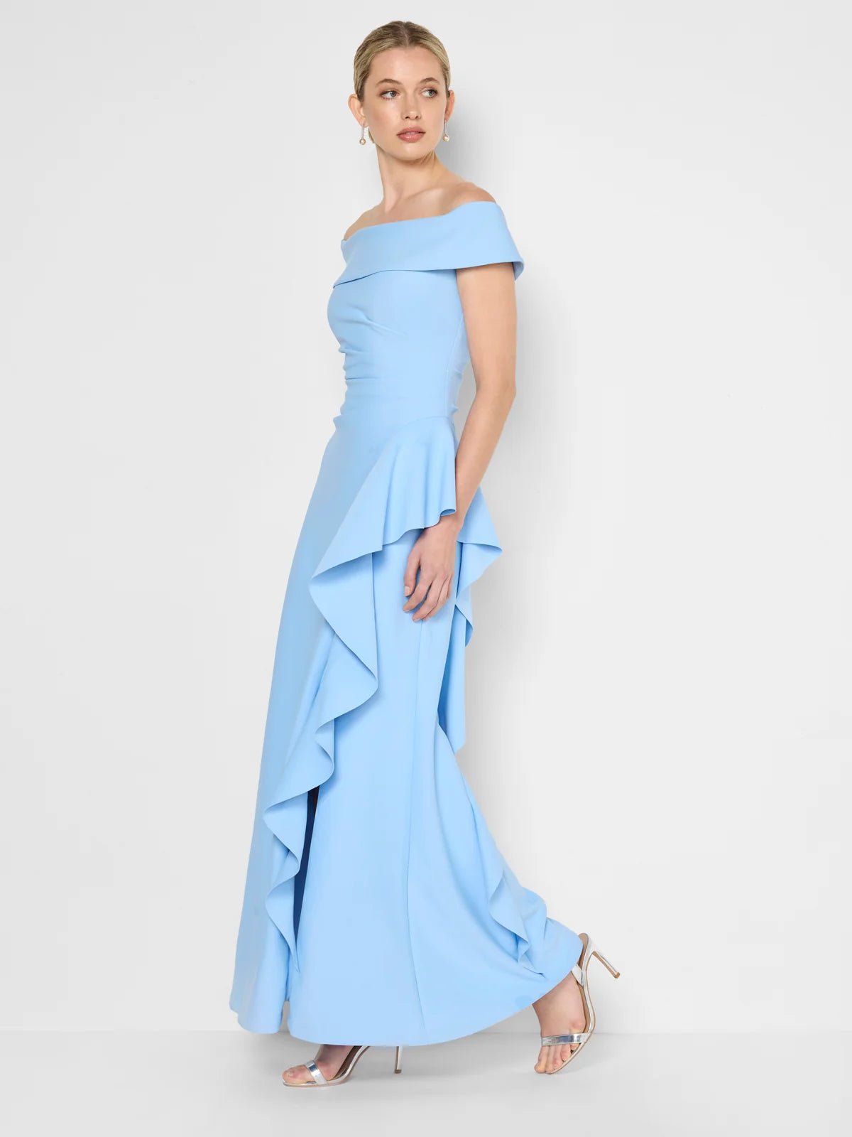 Carlina Sky Blue Strapless Gown