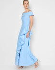 Carlina Sky Blue Strapless Gown