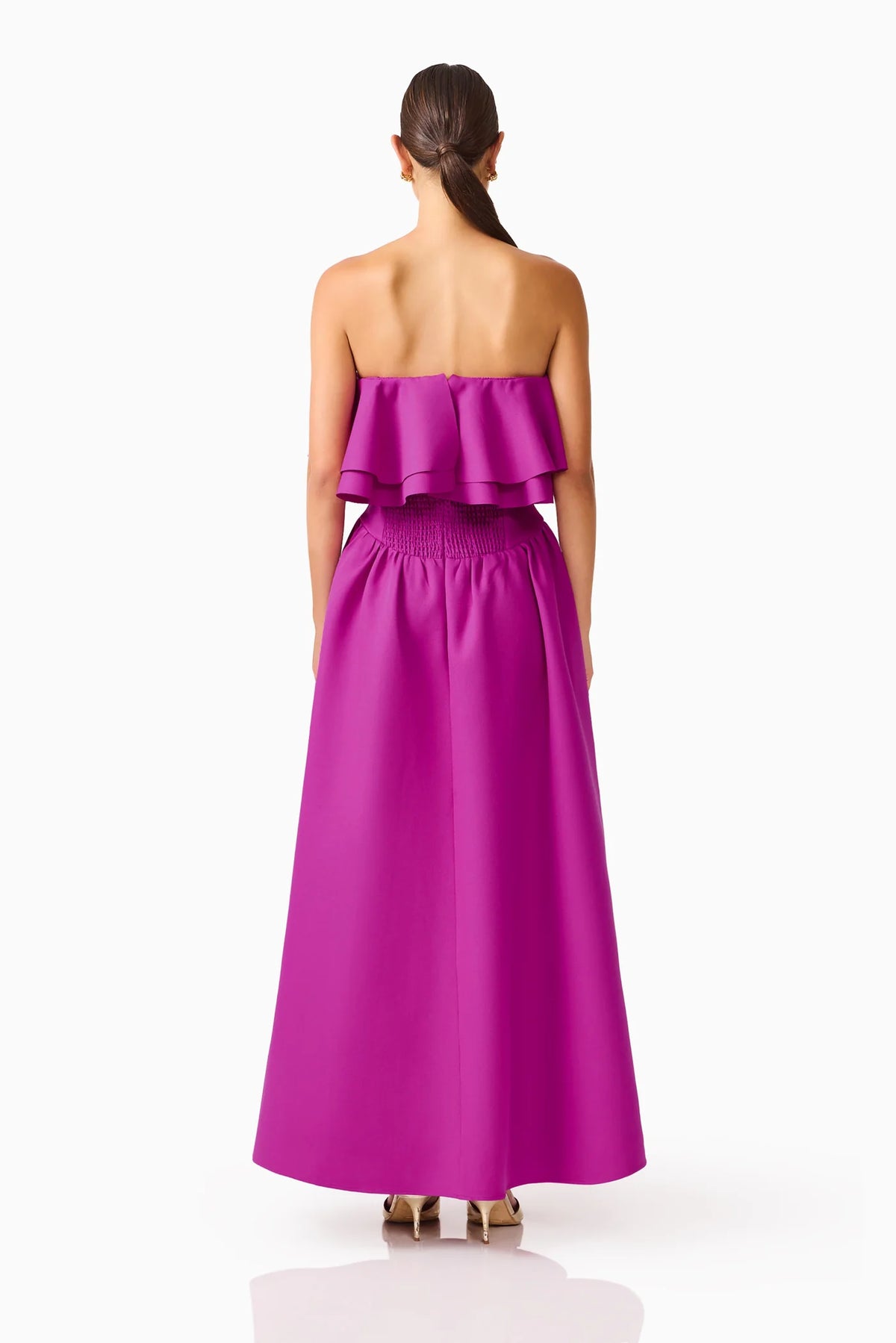 Lioris Ruffled Gown in Purple