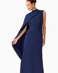 Leonara Asymmetric Cape Dress