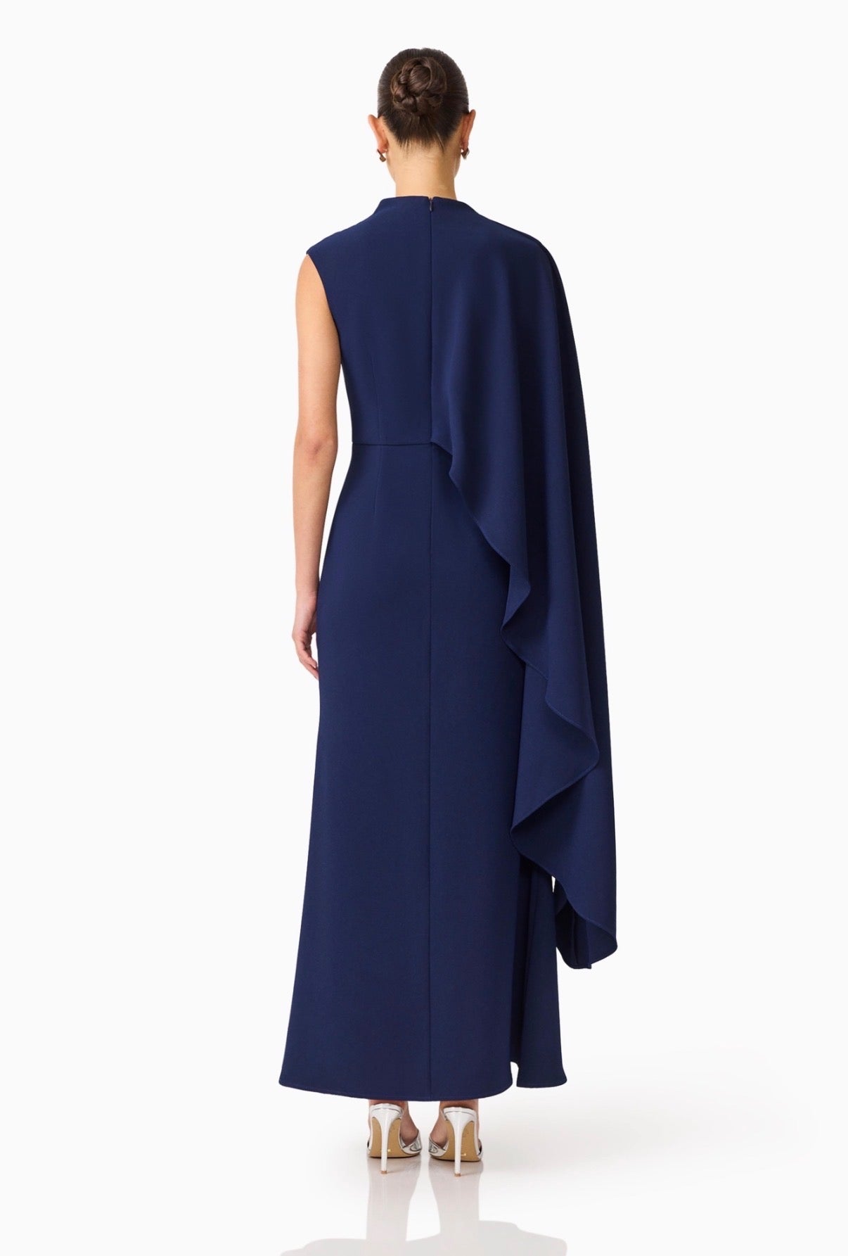 Leonara Asymmetric Cape Dress