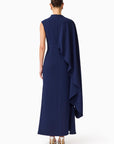 Leonara Asymmetric Cape Dress