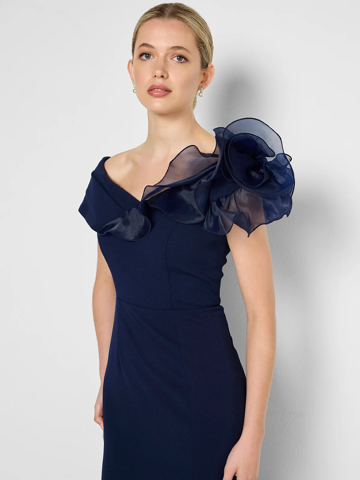 Lucia Navy Organza Gown