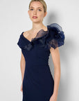 Lucia Navy Organza Gown