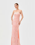 PRIM EMBELLISHED SASH GOWN B82D63L