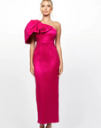 ELANOR DRAMATIC ONE SHOULDER MIDAXI B79D22L