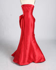 Britney strapless ruffle back trim