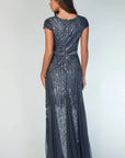 Cap Sleeve Beaded Gown Z0002