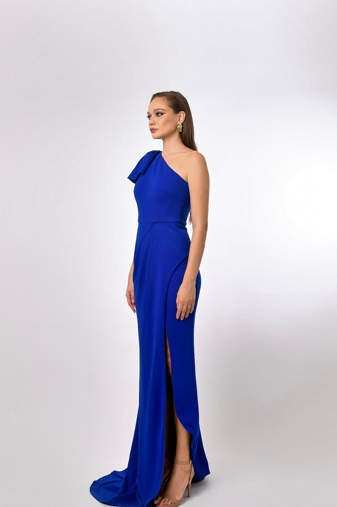 Azza One Shoulder Bow Gown – ZsaZsa Boutique
