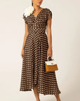 DOTTIE WRAP MIDI DRESS