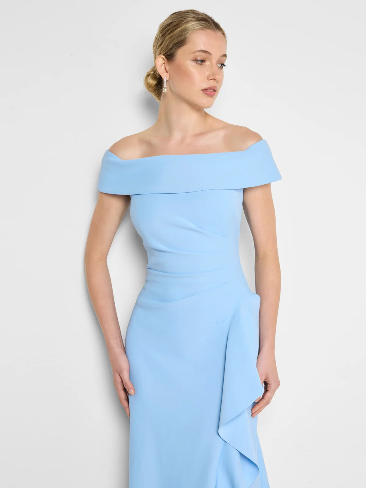 Carlina Sky Blue Strapless Gown