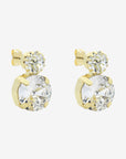 ROYAL GOLD CRYSTAL EARRING