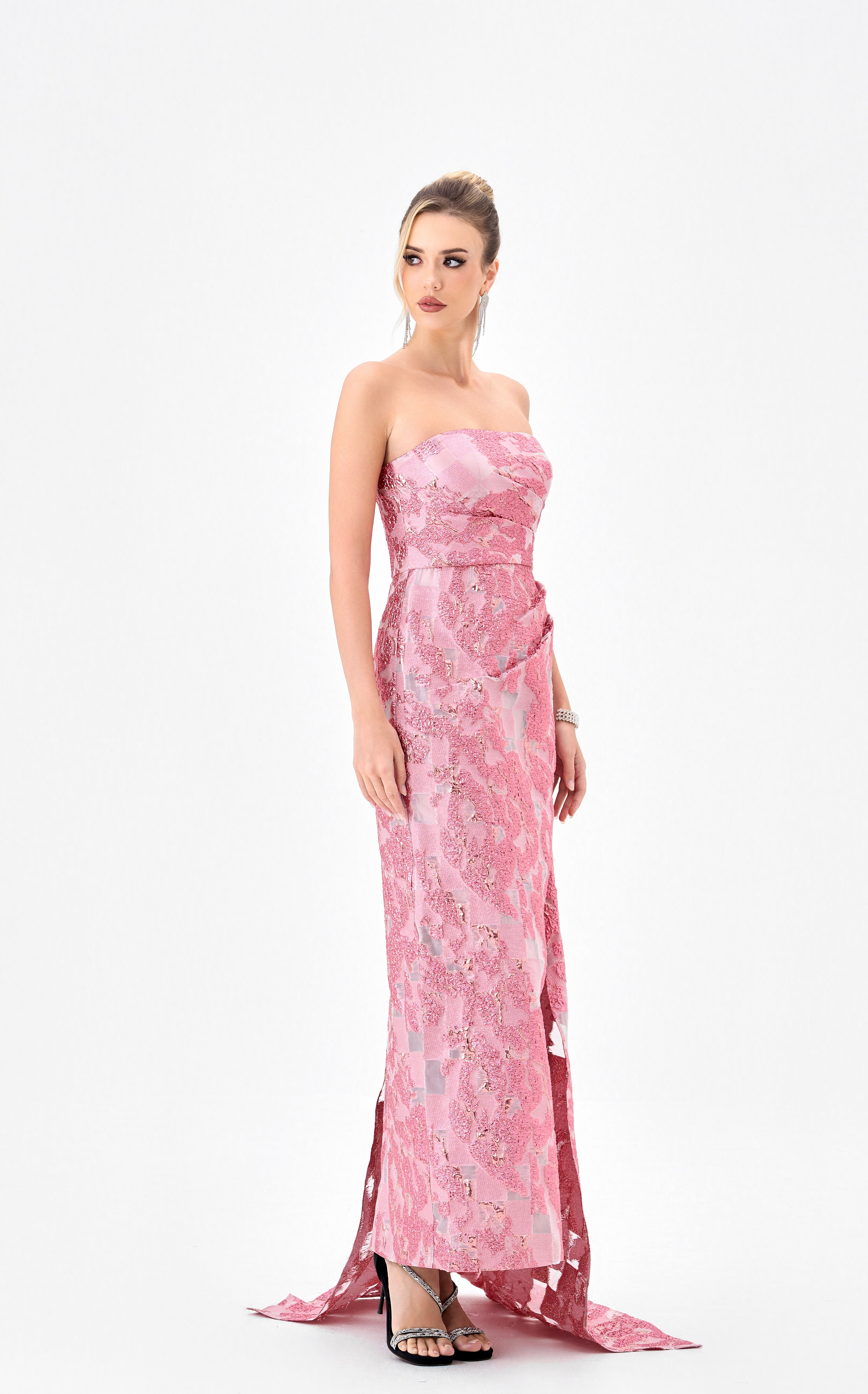 Cordellia strapless sash gown