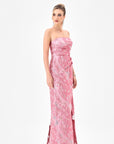 Cordellia strapless sash gown