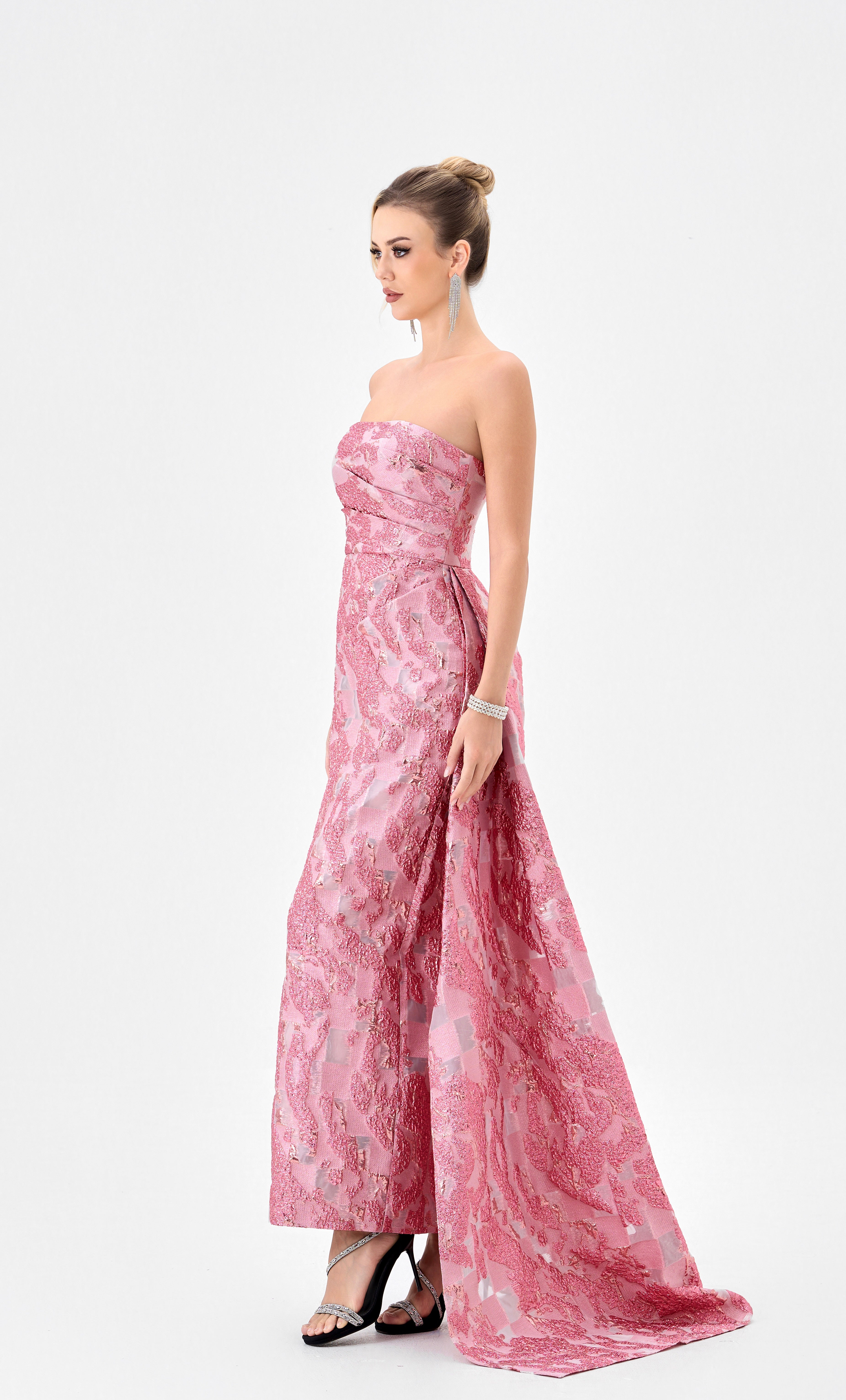Cordellia strapless sash gown