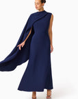 Leonara Asymmetric Cape Dress
