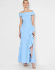 Carlina Sky Blue Strapless Gown