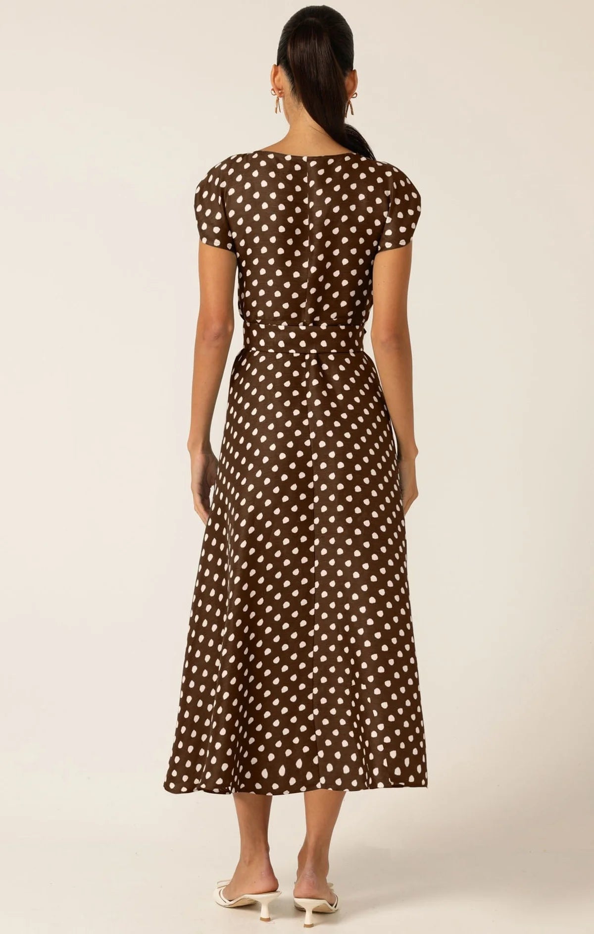 DOTTIE WRAP MIDI DRESS